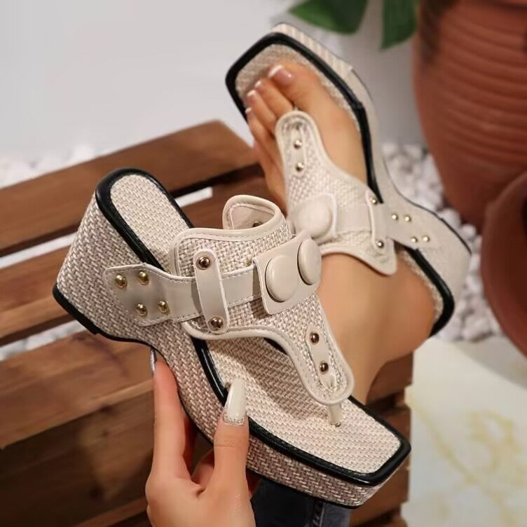 Sandali Elena a zeppa