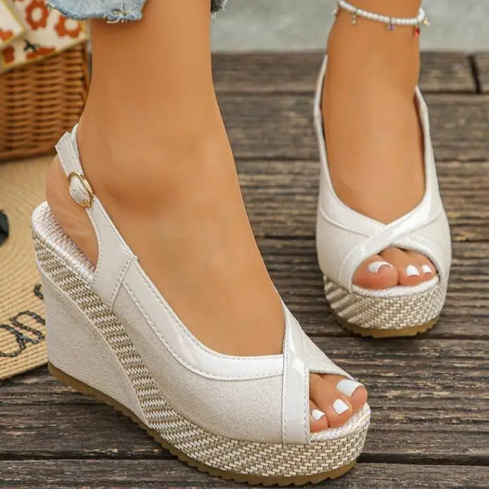 Sandali con zeppa Marina