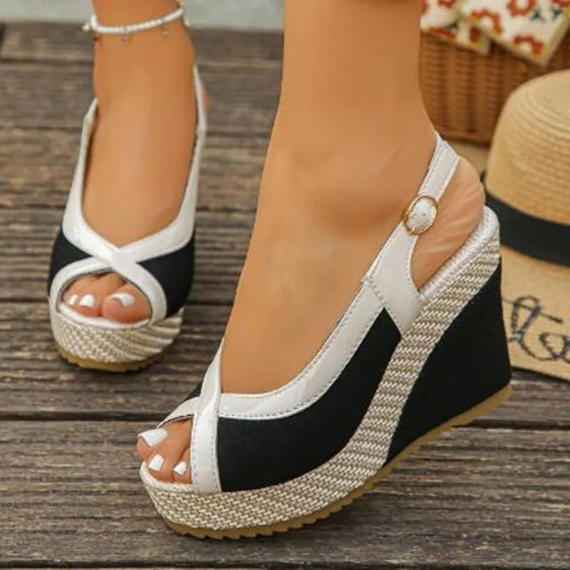 Sandali con zeppa Marina