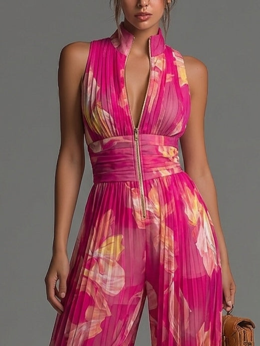 Zsófia Tuta | Chiffon plissettato fucsia a fiori • S1