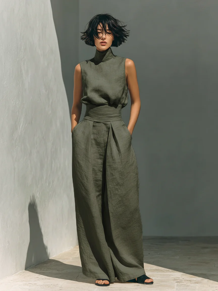 Nuria | Set minimalista con top senza maniche • S1